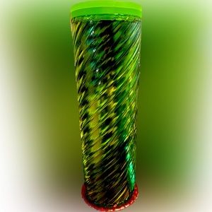 Brand new Starbucks, 2023 Christmas green mercury, glass looking hot cup.